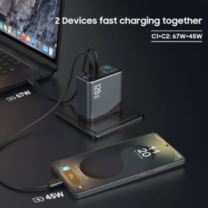 3 Chargeur GaN 140W USB-C – Multi-Ports
