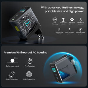 5 Chargeur GaN 140W USB-C – Multi-Ports